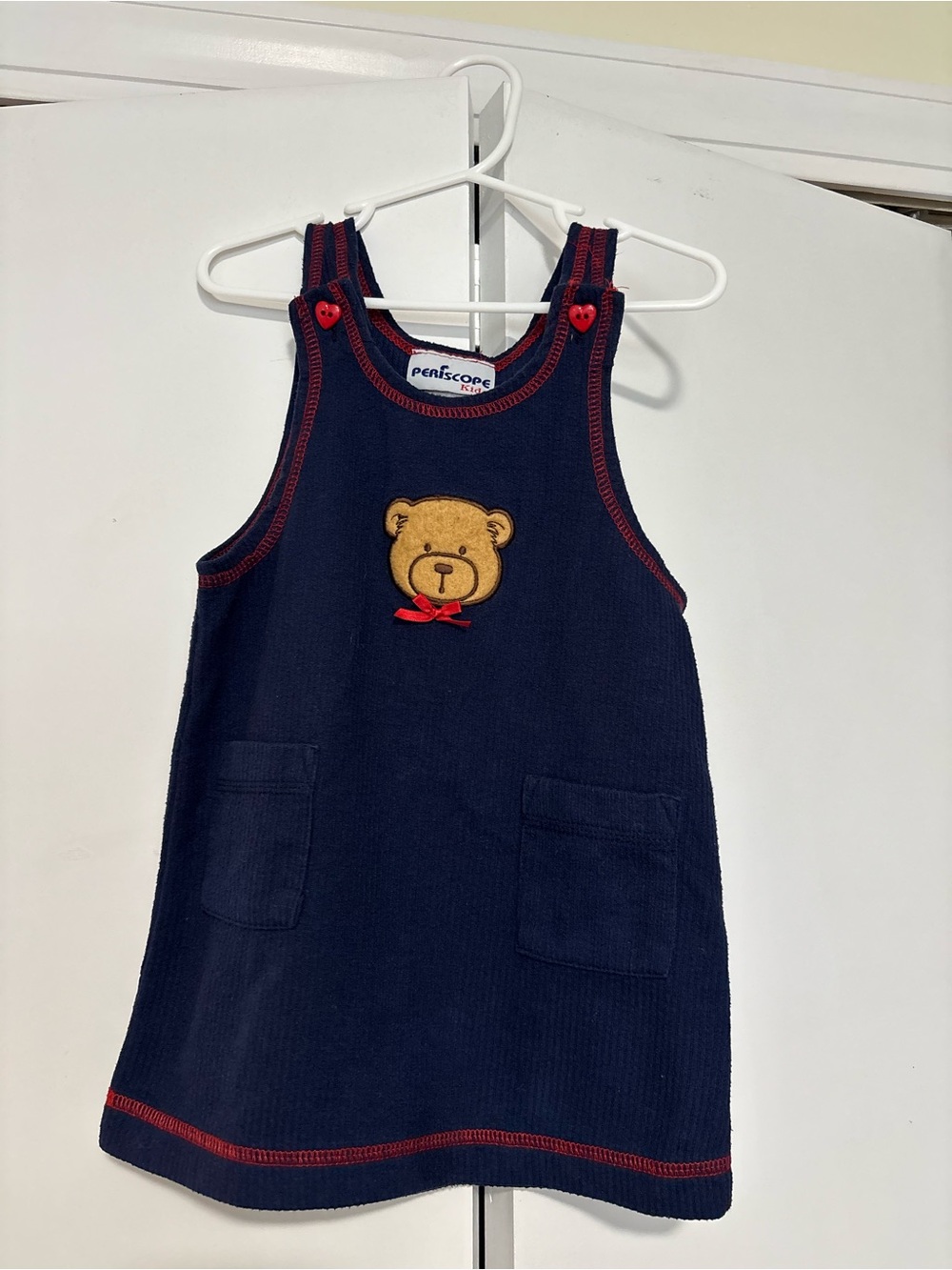 Periscope vintage bear Dress 4T heart buttons